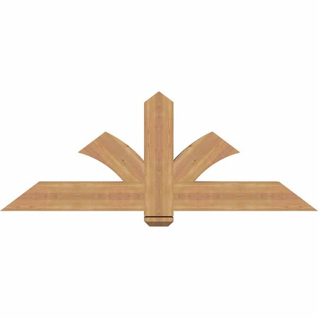 Ekena Millwork Redmond Smooth Timber Gable Bracket, Western Red Cedar, 60"W x 22"H x 3 1/2"D x 5 1/2"F, 9/12 Pitch GBW060X22X0406RED00SWR